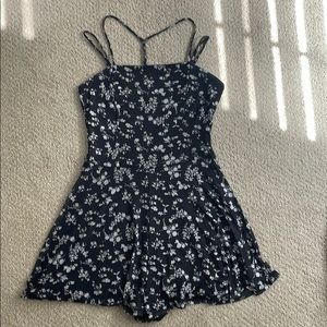 Garage Black and White Print Romper